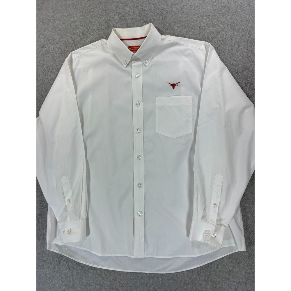 Texas Longhorns Stitched Logo Long Sleeve Button Down Campus Shirt (Men's XL)